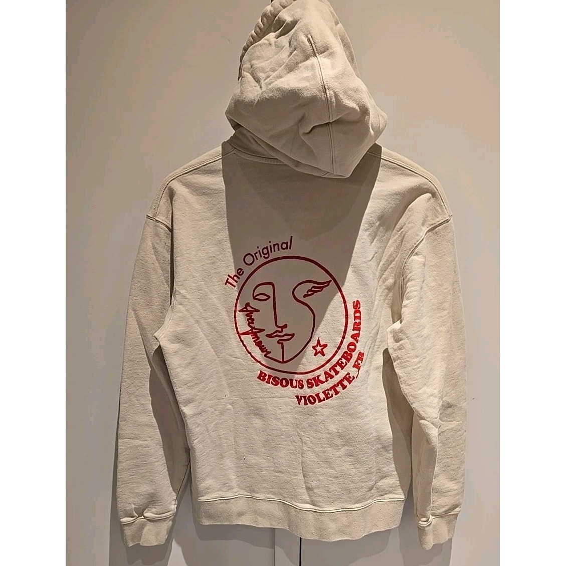 Bisous Skateboards Violette_fr Avec Amour Hoodie Cream Small Portugal Cotton — image 3 of 6